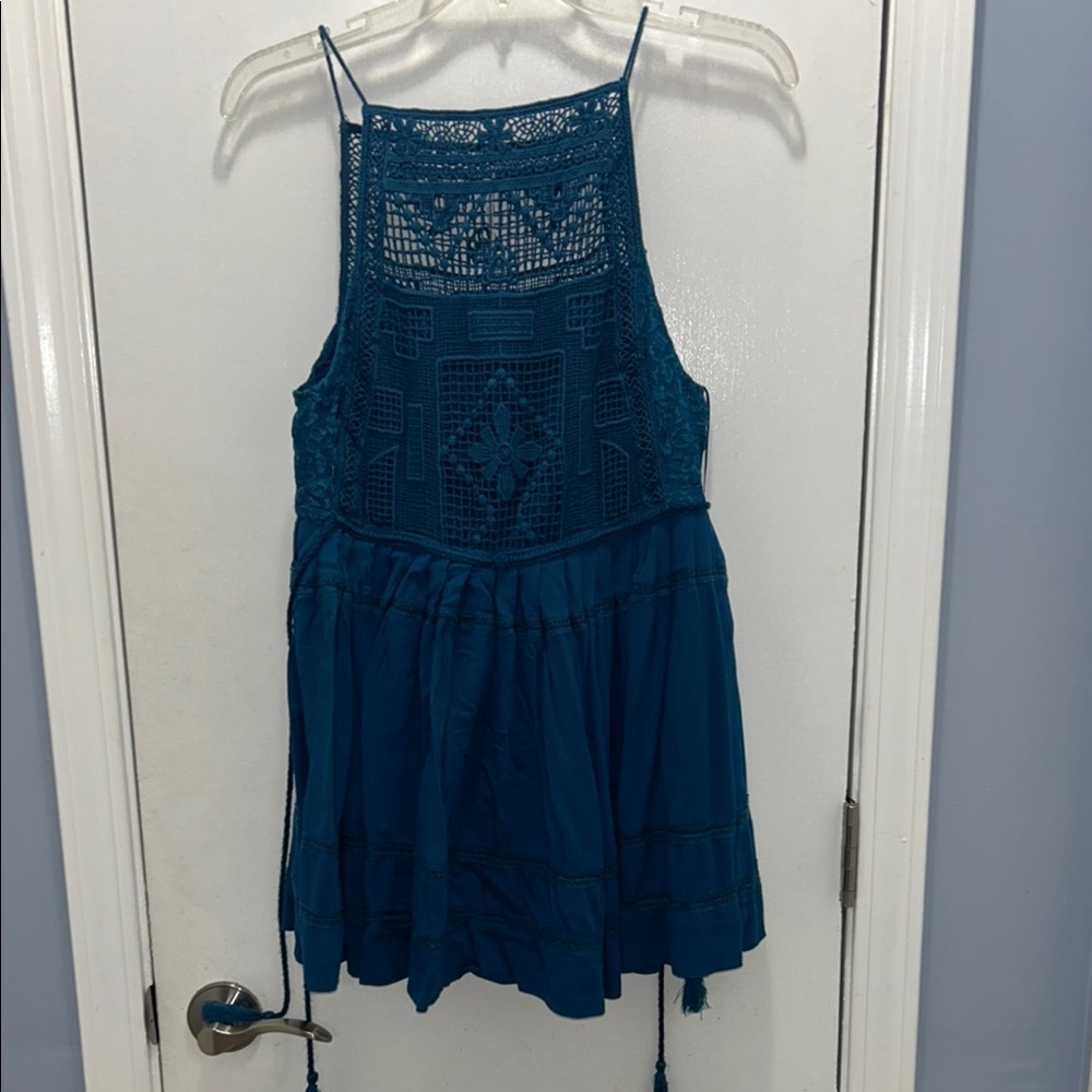 Free People Teal Top xsmall